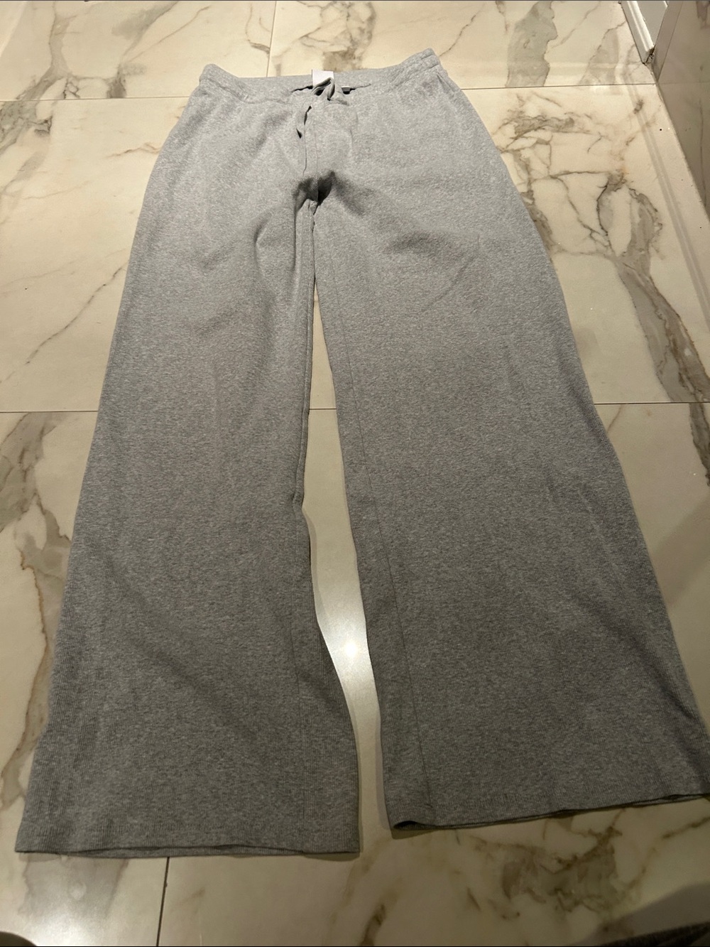 Aritzia TNA Home Stretch Wide-Leg Sweatpants - Heather Gray